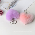 Hot Selling Cheaper fluffy Faux Fur Pom pom Keychain